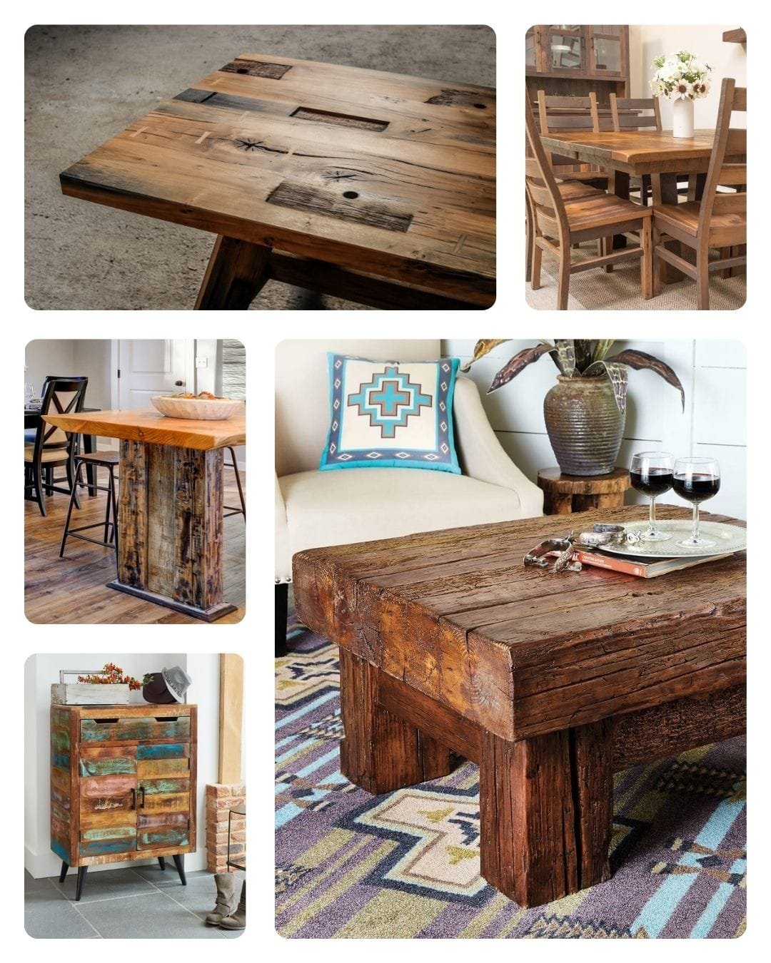 Sustainable Materials for Indian Homes: 2025 Design Trends 5 Reclaimed wood Furniture
