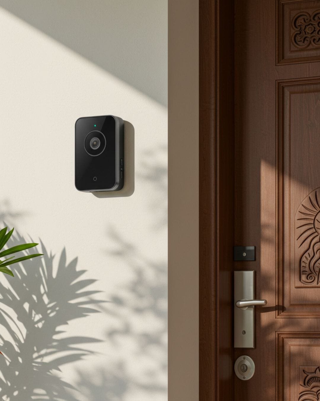 Smart Homes in India 2025 - Tech & Tradition in Harmony 3 Smart Security System on Indian Home Entrance