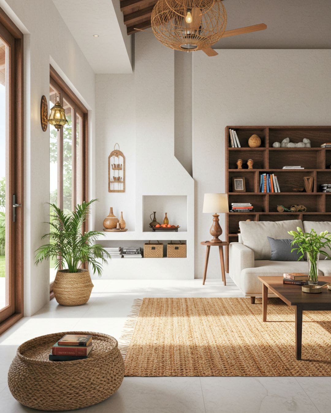 Sustainable Materials for Indian Homes: 2025 Design Trends 10 Sustainable Indian home interior